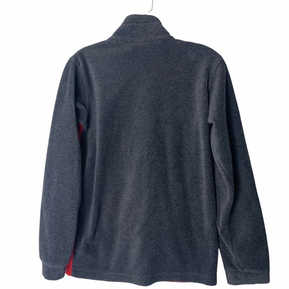 Columbia Red and Gray Polyester Thermal Full Zip Mock Neck Fleece Size L - Picture 7 of 7
